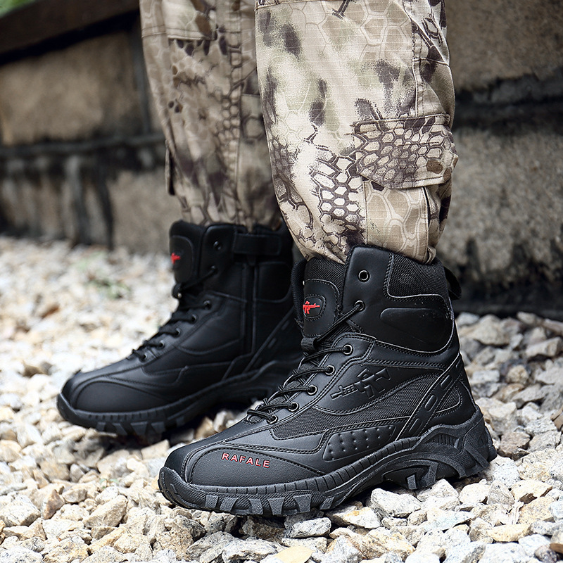 (BLACK FRIDAY SPECIAL-70%OFF)Men's Winter Anti-Puncture Wide Toe Combat Boots Waterproof Non-Slip Orthopedic Support Work Boots