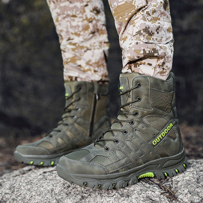 (imited Time Discount 49% off) Men's Lightweight  Breathable Durable Anti-slip Hiking Boots Combat Army Boots Work Boots