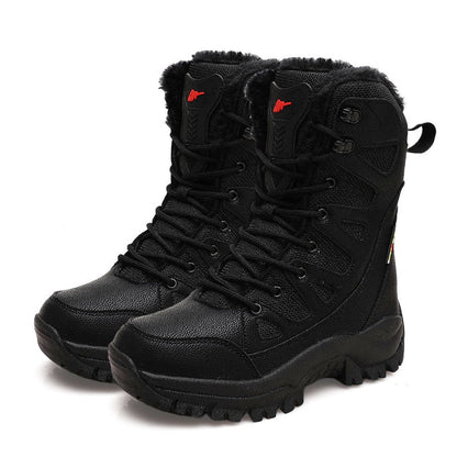 Dallader Men's Comfortable Waterproof Warm Fleece Snow Boots