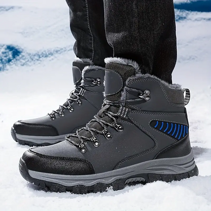 (Limited Time Event 49% OFF) Men Winter Waterproof and Cold Warm Snow Boots Orthopedic Arch Support Wide Toe Work Boots