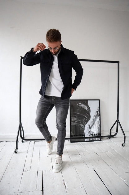 Men's Button Down Shirt Jacket (Buy 2 Free Shipping)